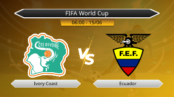 FIFA World Cup - Ivory Coast vs Ecuador